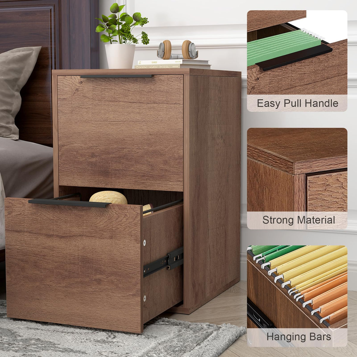 2 Drawer Filing Cabinet with Hanging Rail C19569