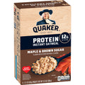 Instant Oatmeal, Maple Brown Sugar, 12g Protein, 2.11 oz Packets, 6 Pack Q775690