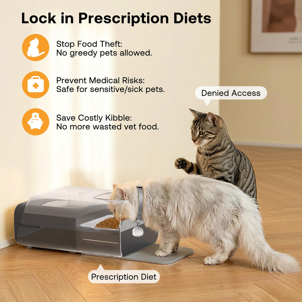 Automatic Cat Feeder with RFID Collar Sensor, Black W6450