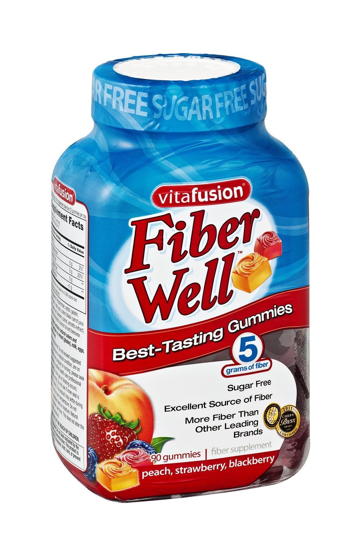 Sugar-Free Fiber Gummies 90 CT Pack of 3 W7871