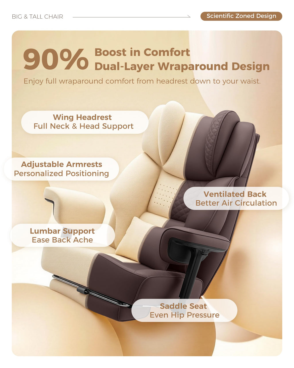 Big and Tall Ergonomic Office Chair Q9946