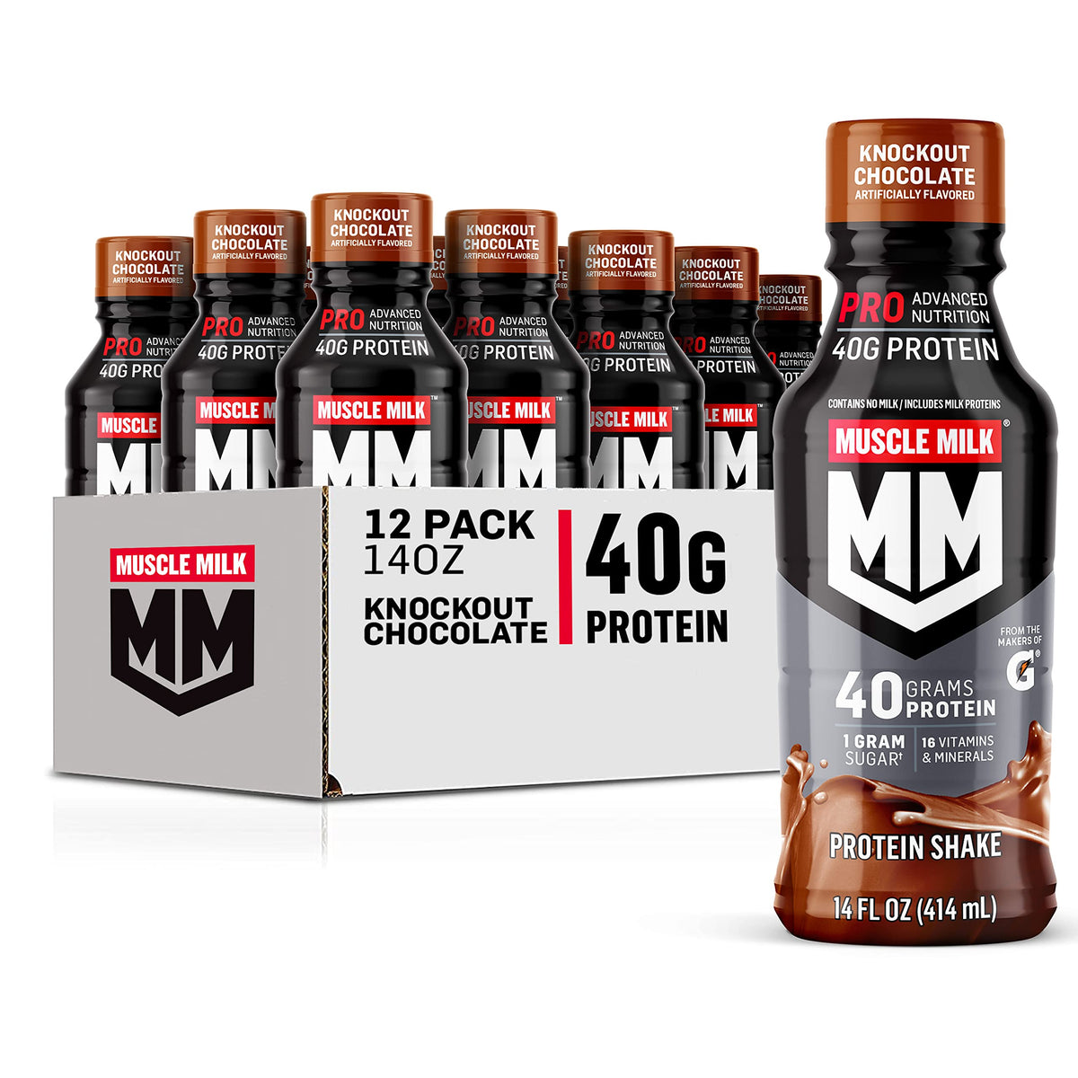 Knockout Chocolate Protein Shake 14 Fl Oz 12 Pack C881