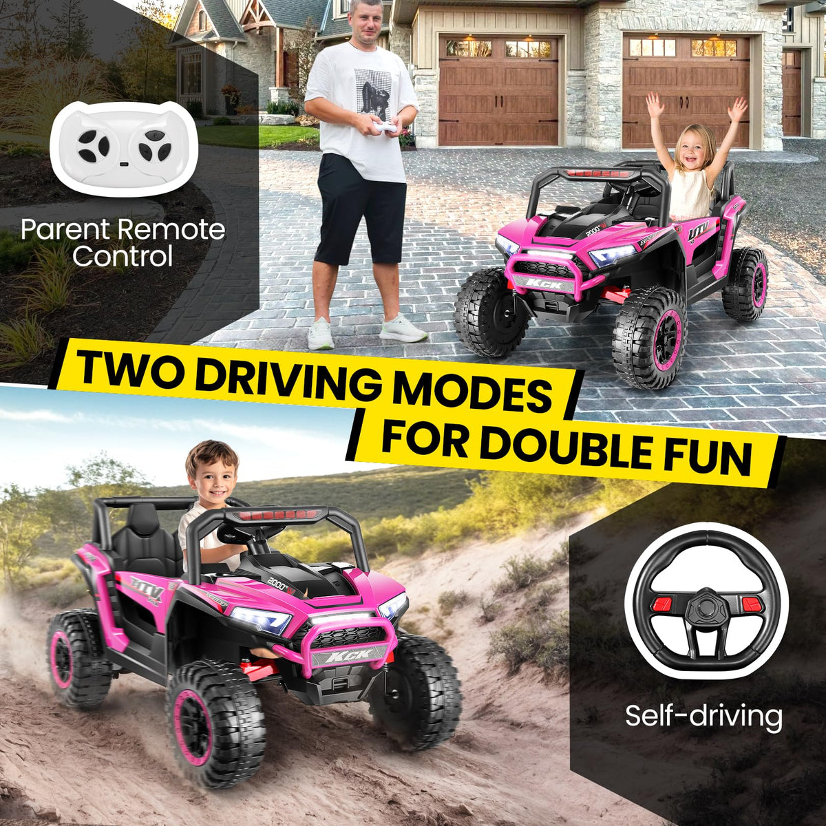 24V Pink Ride on Toy A829