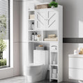 White Over the Toilet Storage Cabinet with Adjustable Shelf U76138