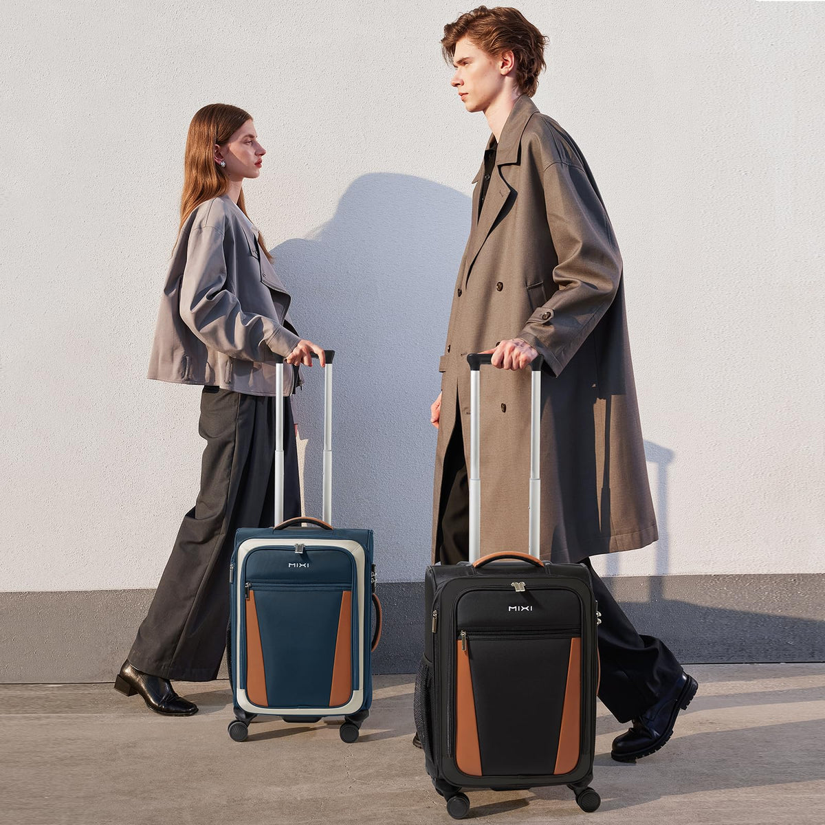 20 Inch Expandable Softside Carry On Luggage with Front Pocket B52993