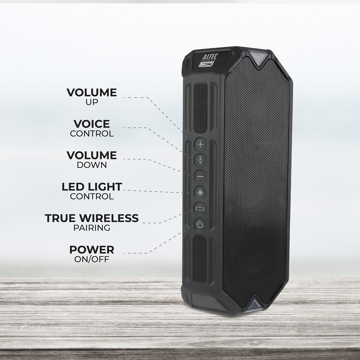 Black Waterproof Portable Bluetooth Speaker D992257