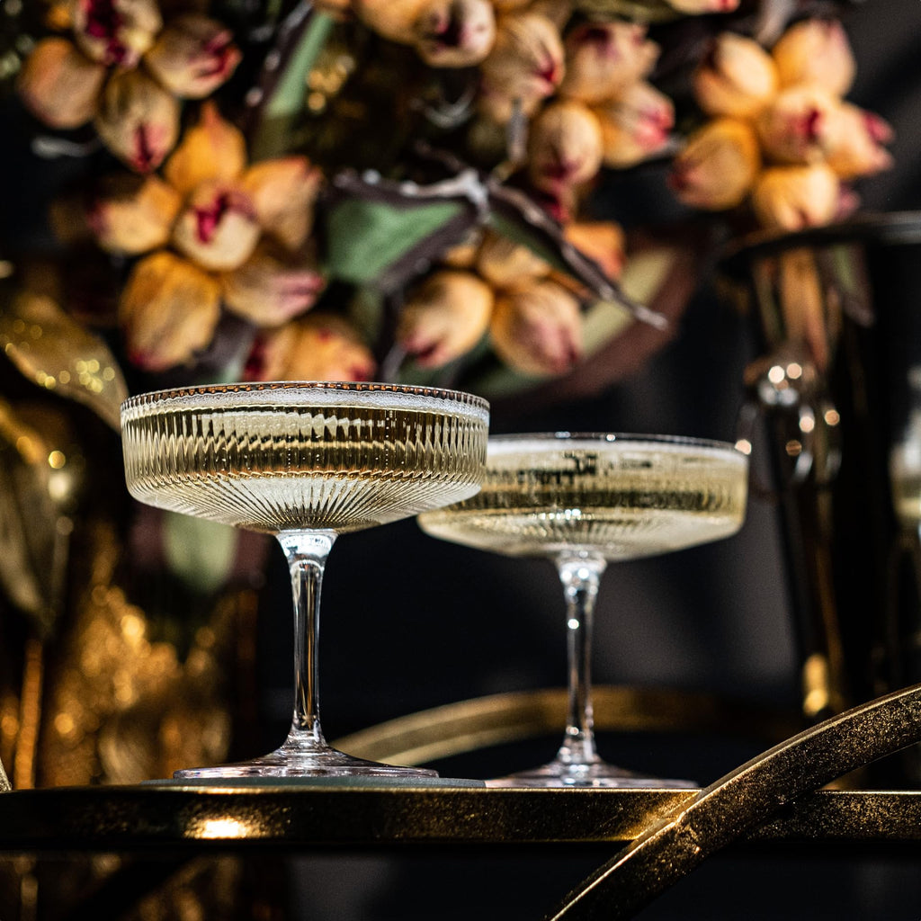 Set of 4 7 oz Coupe Cocktail Glasses with Stems E538304