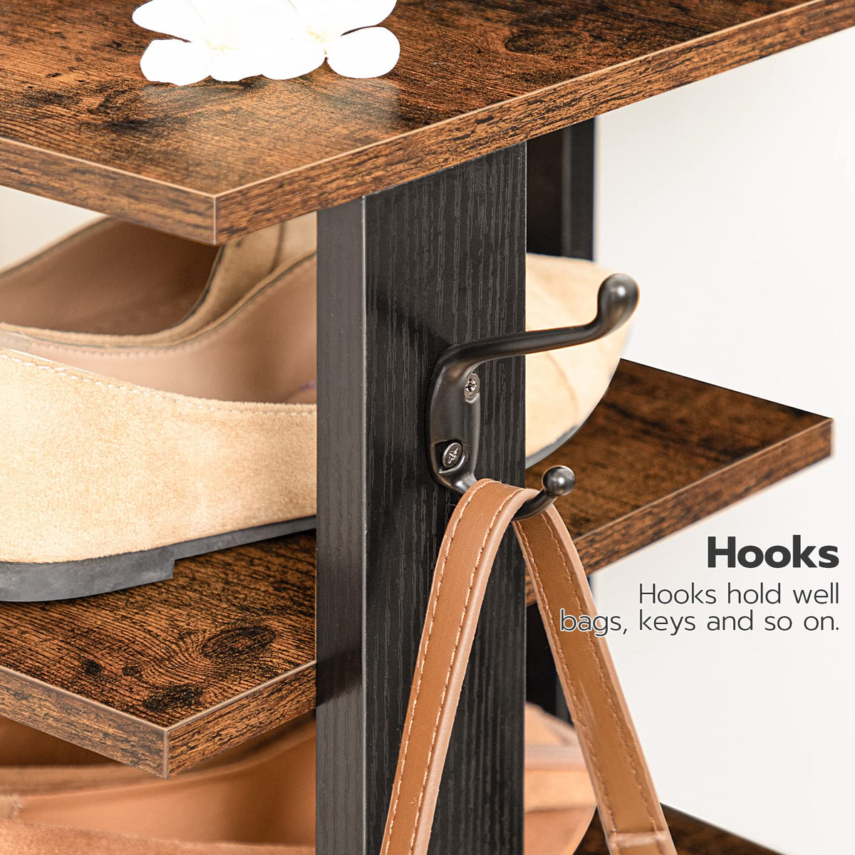 8 Tiers Vertical Wooden Shoe Rack L12483