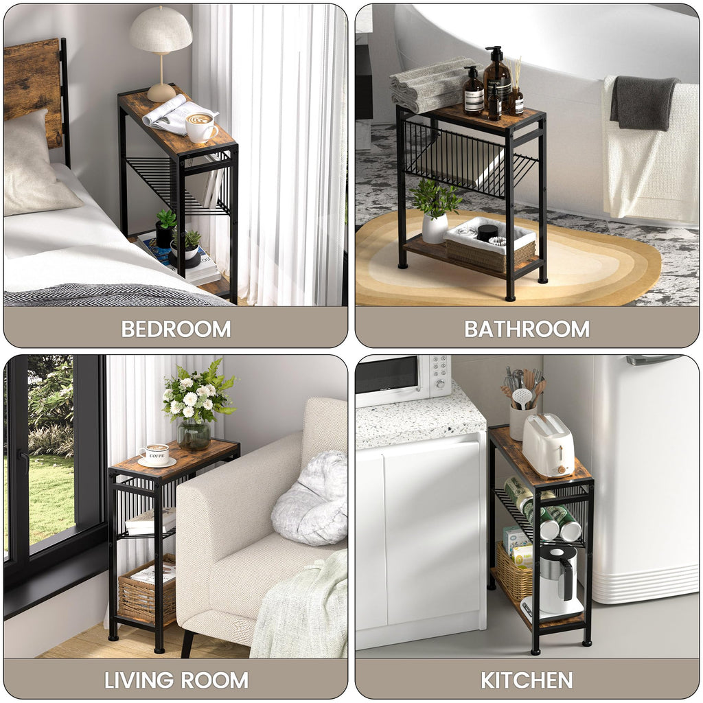 3-Tier Narrow Side Table Set of 2 B70180