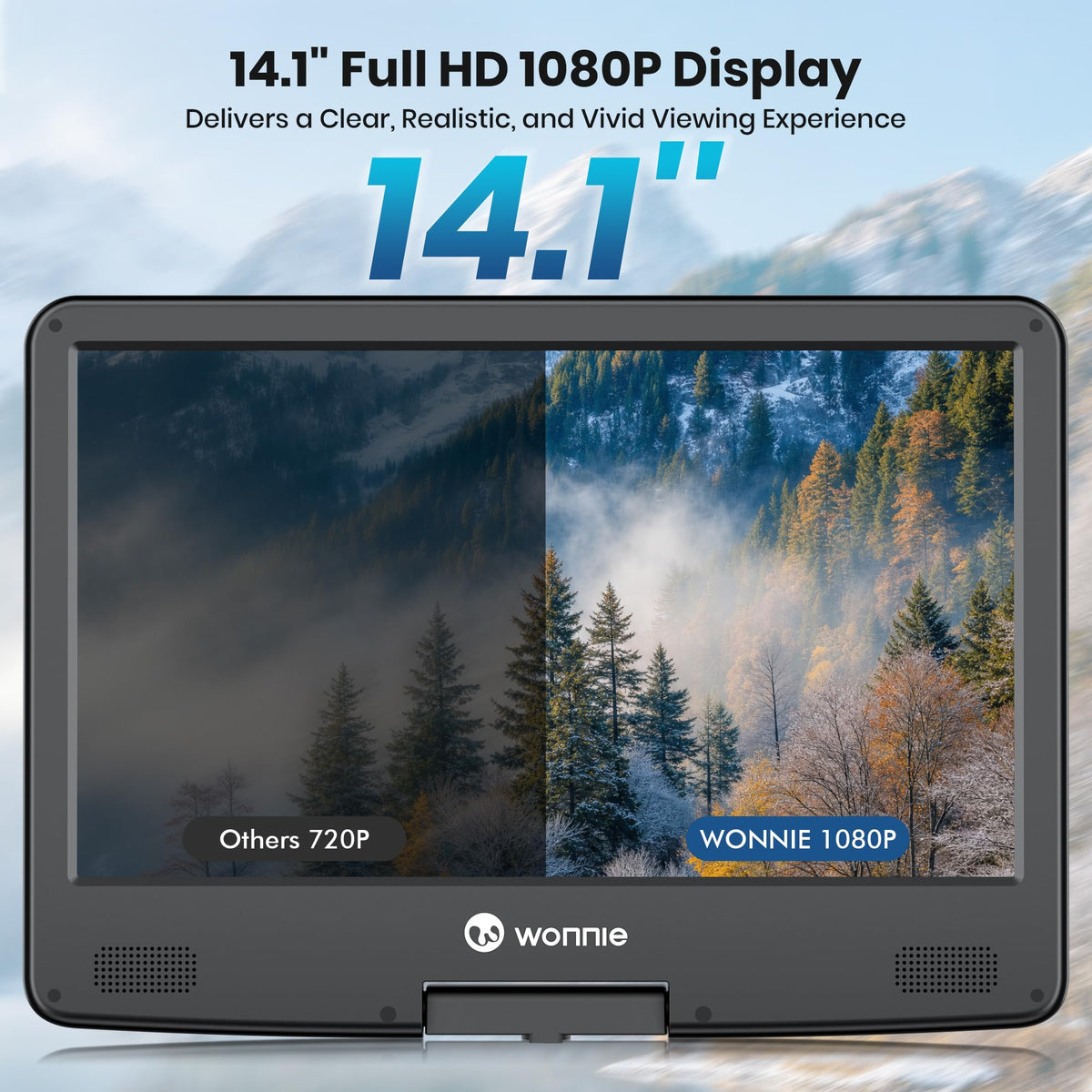 16.9" Portable Blu Ray Player with 14.1" 1080P Swivel Screen H85752