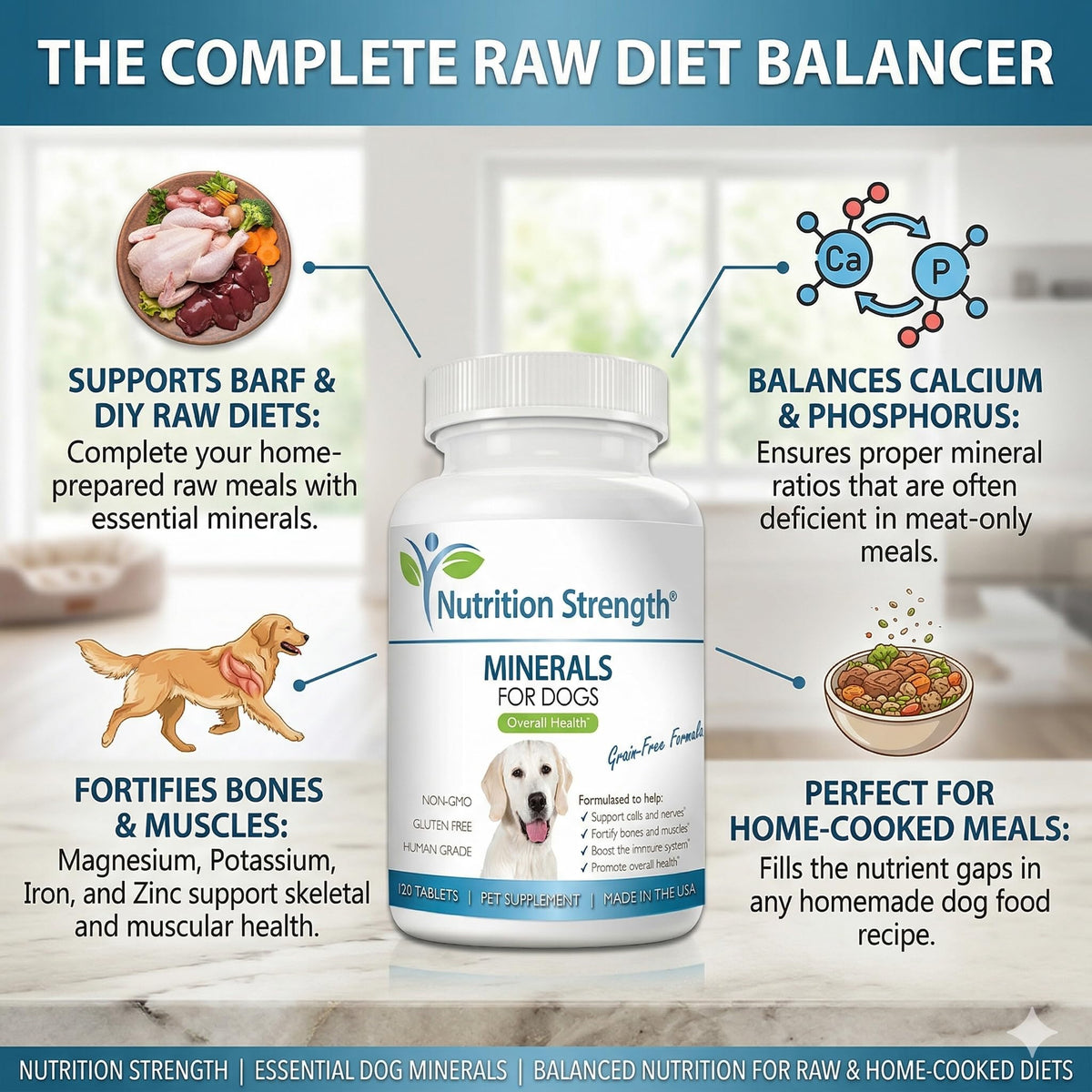 Dog Minerals & Electrolytes 120 Tablets F998380