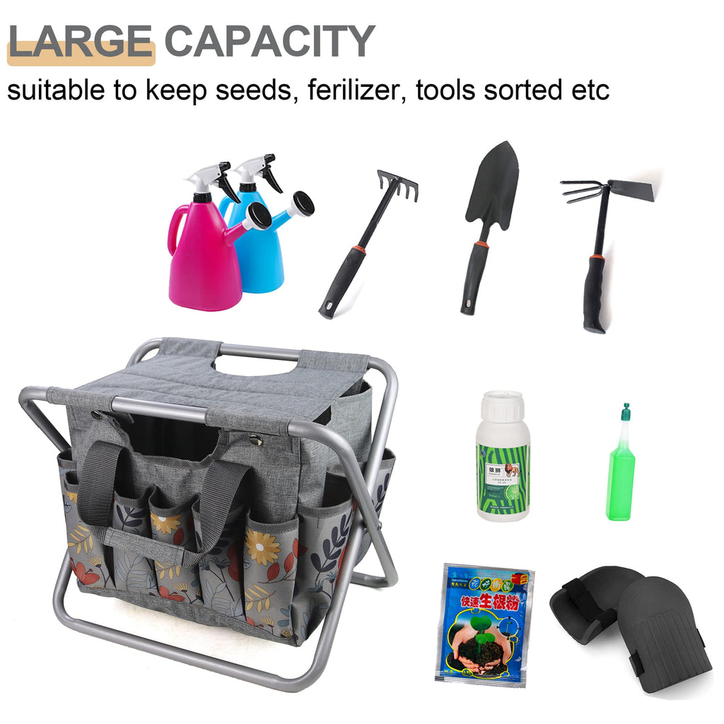 Folding Gardening Stool with Storage Tote Bag V52172