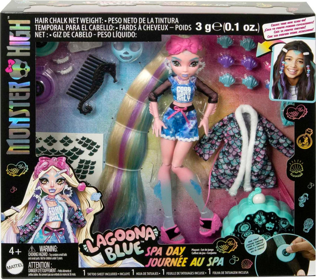Monster High Doll with Hairstyling Clips, Hair Chalk & Tattoos L203