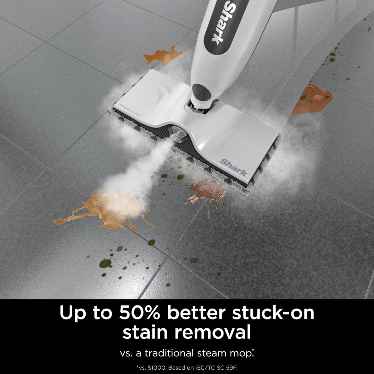 Steam Mop with 3 Steam Modes, 2 Washable Pads Y798717