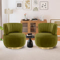 Velvet Swivel Barrel Chairs Set of 2 T820135