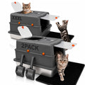 2 Pack XXXL Stainless Steel Litter Box with Lid R2406