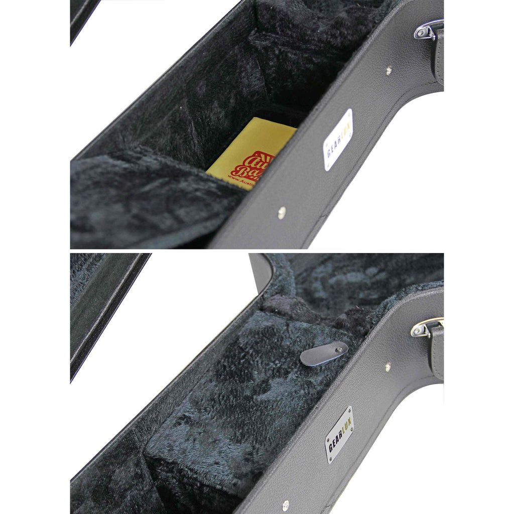Black Acoustic Guitar Hardshell Case with Accessory Compartment F882154