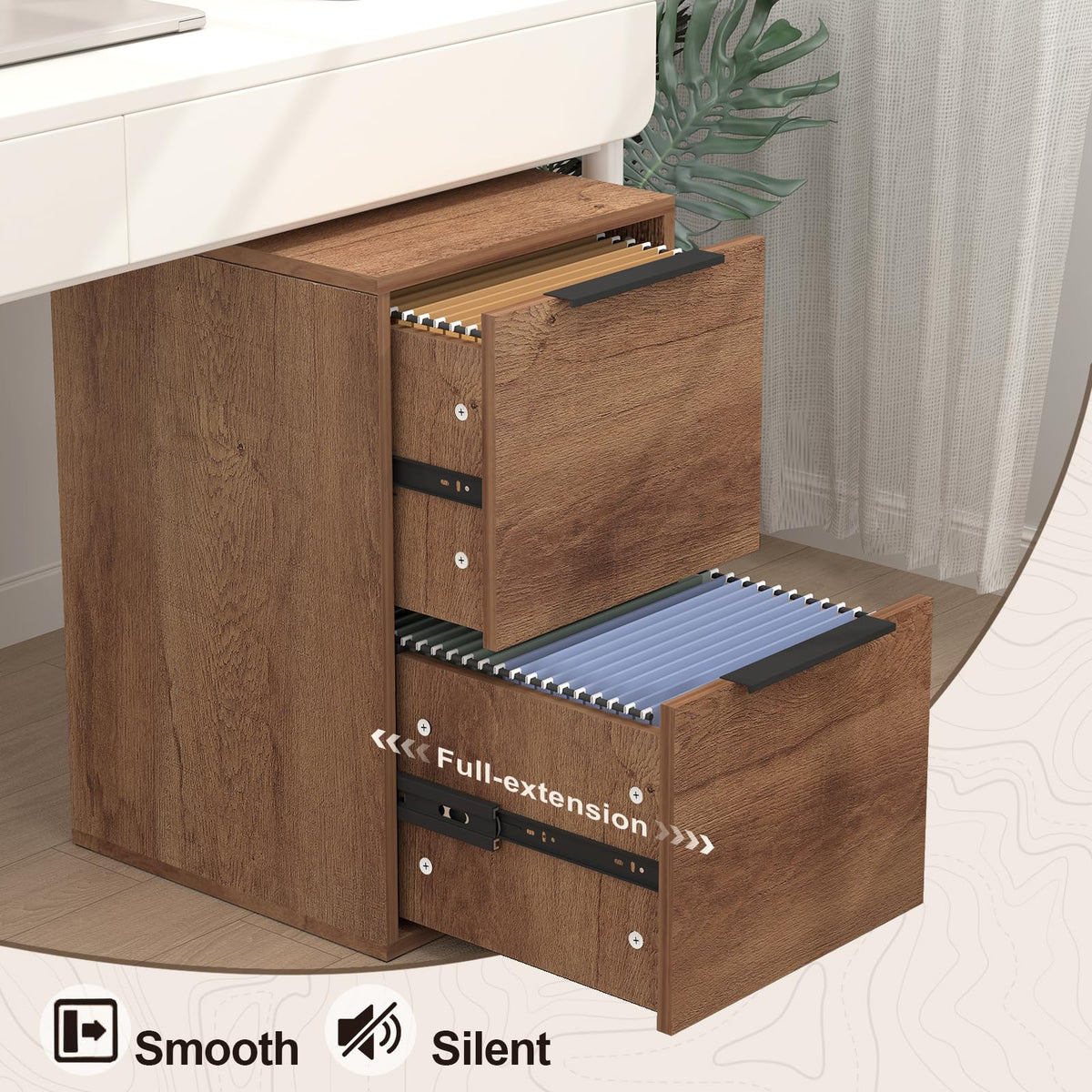 2 Drawer Filing Cabinet with Hanging Rail C19569
