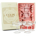 Set of 4 7 oz Coupe Cocktail Glasses with Stems E538304