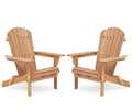 Folding Wood Adirondack Chair Set of 2 X98120