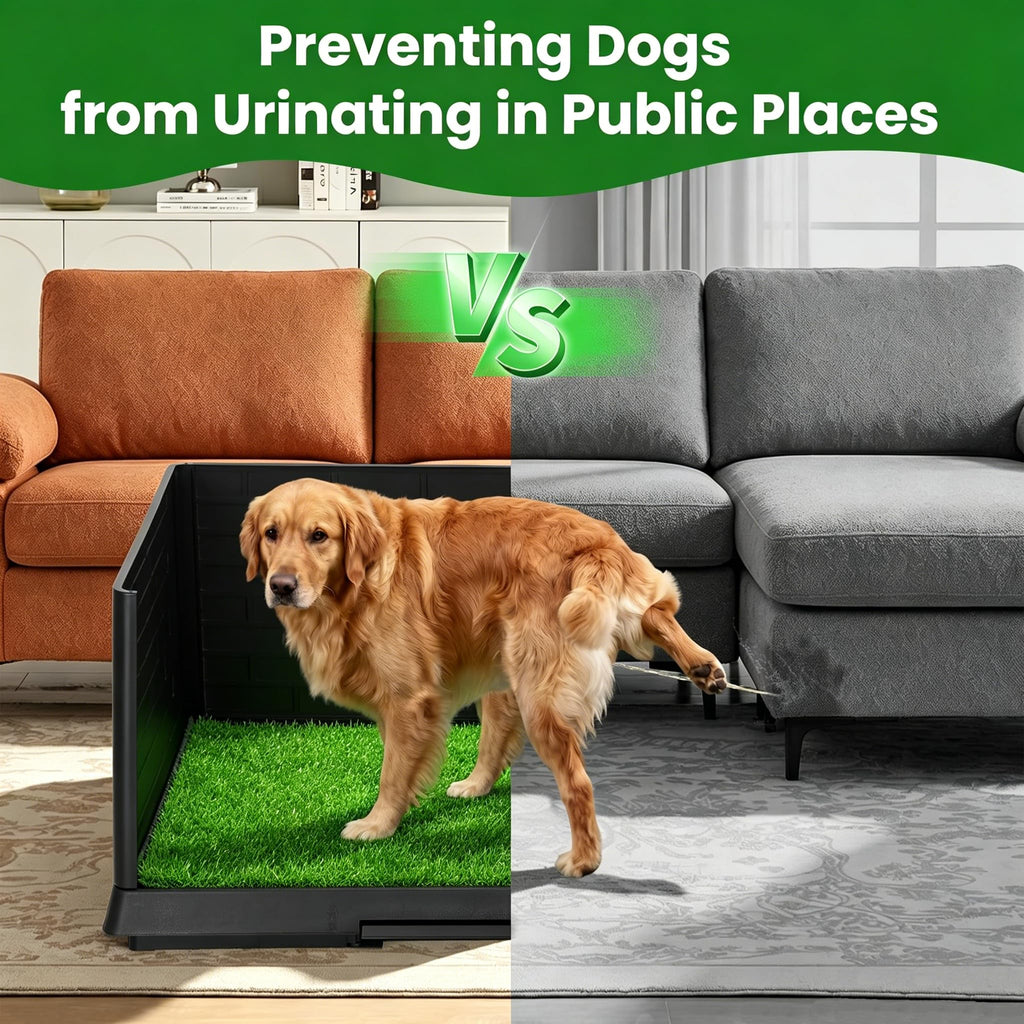 Dog Grass Pad with Tray 30"x19.7" Indoor Dog Potty with Drawer O554666