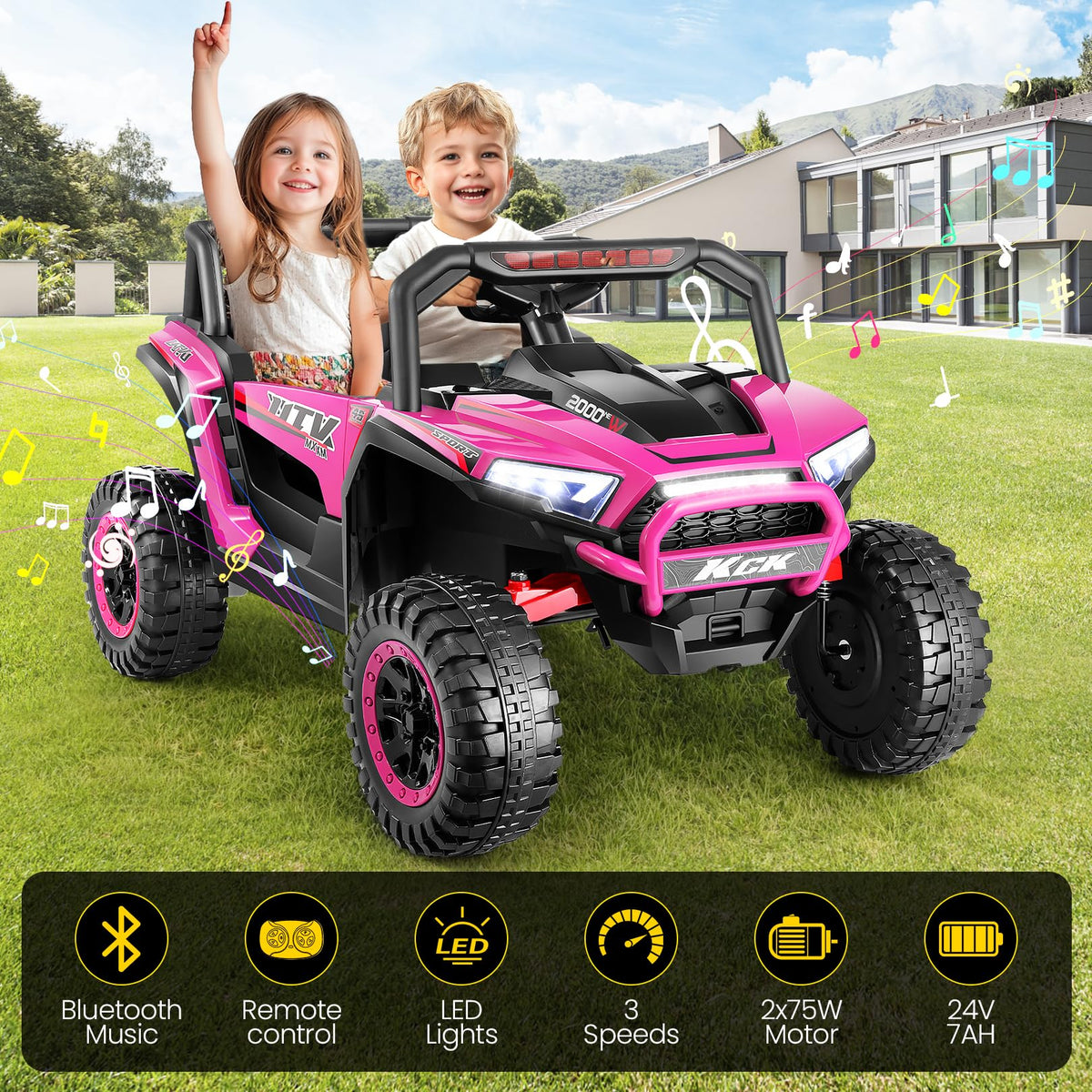 24V Pink Ride on Toy A829