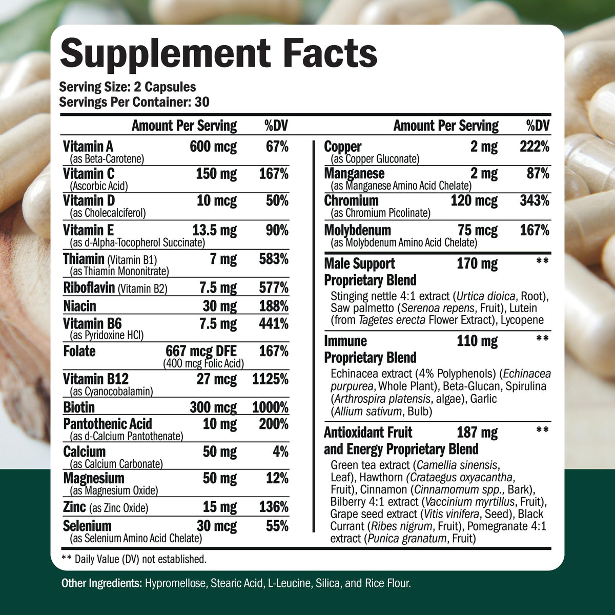 Glucosamine Chondroitin Turmeric MSM Men's Multivitamin Supplement Bundle I4983
