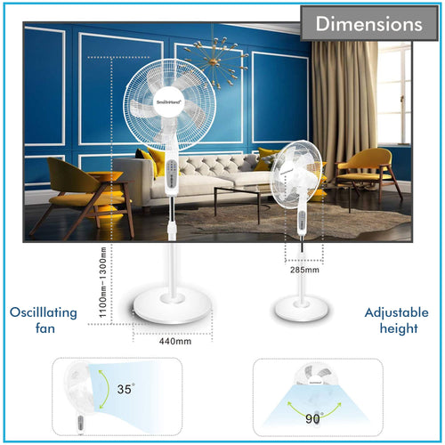 16” WIFI Enabled Oscillating Pedestal Fan C520