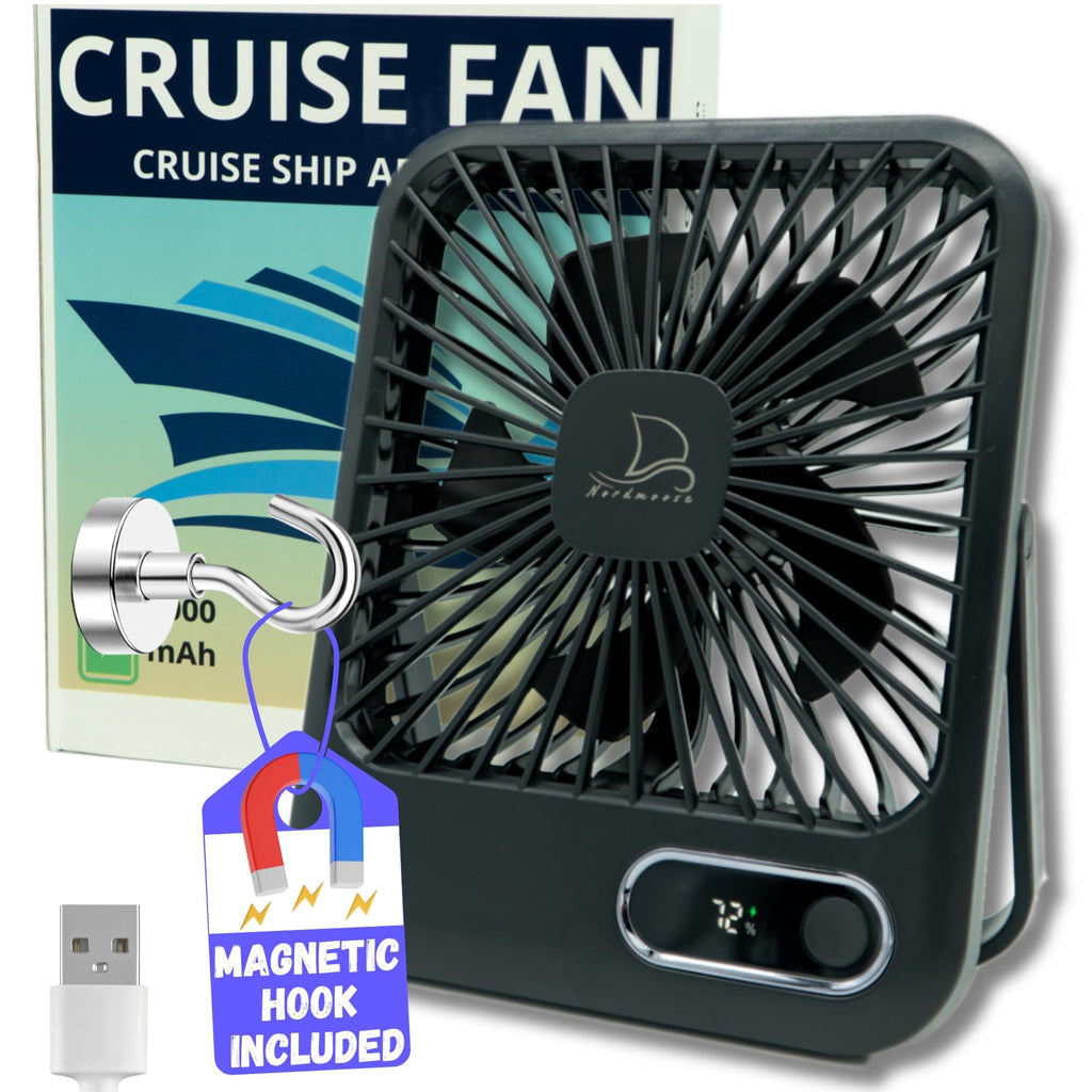Portable USB Rechargeable Fan with Magnetic Hook C612