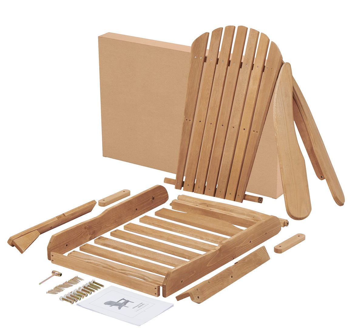 Folding Wood Adirondack Chair Set of 2 X98120