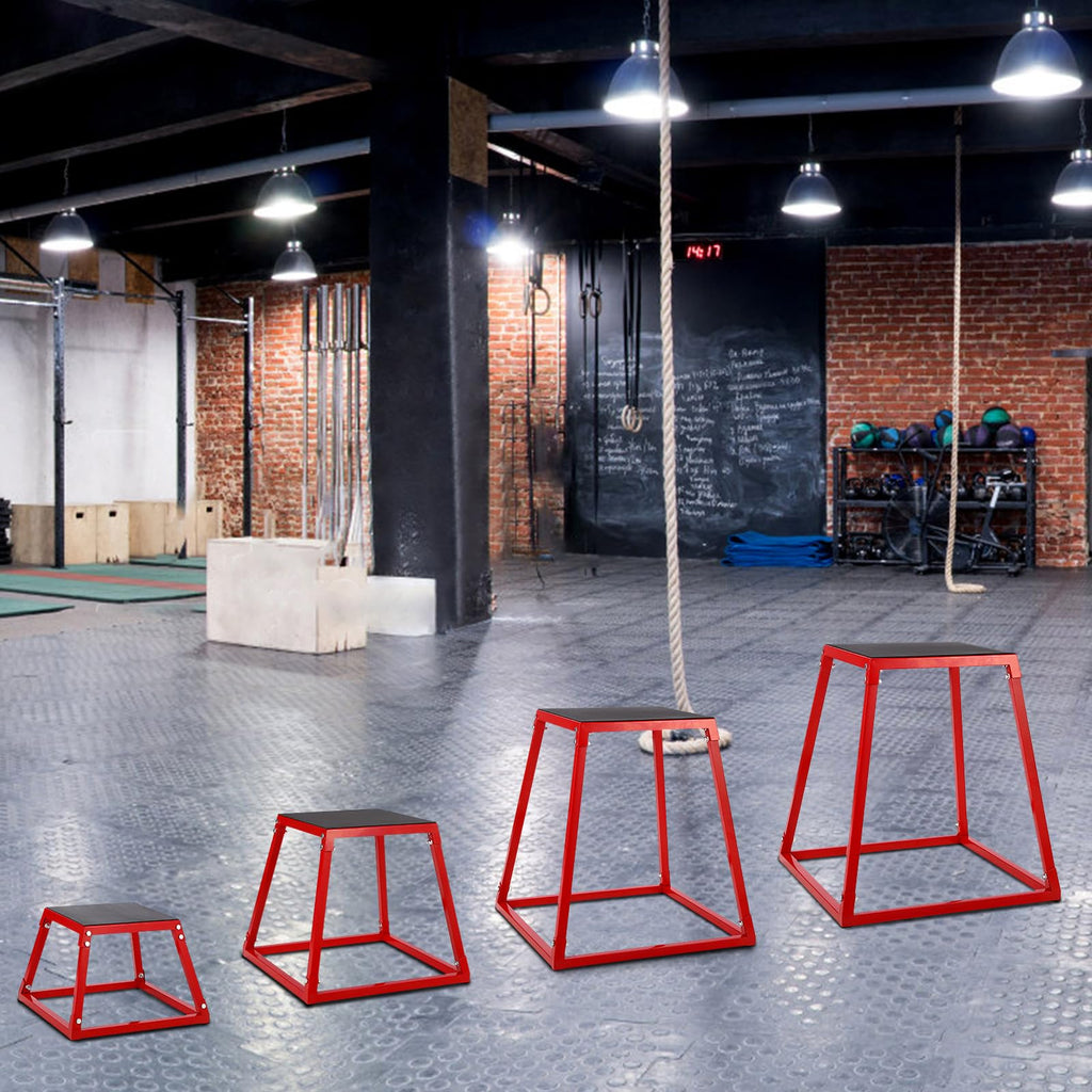 Adjustable Steel Plyometric Jump Box Set Y958943