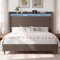 Queen Size Corduroy Upholstered Bed Frame Y4299