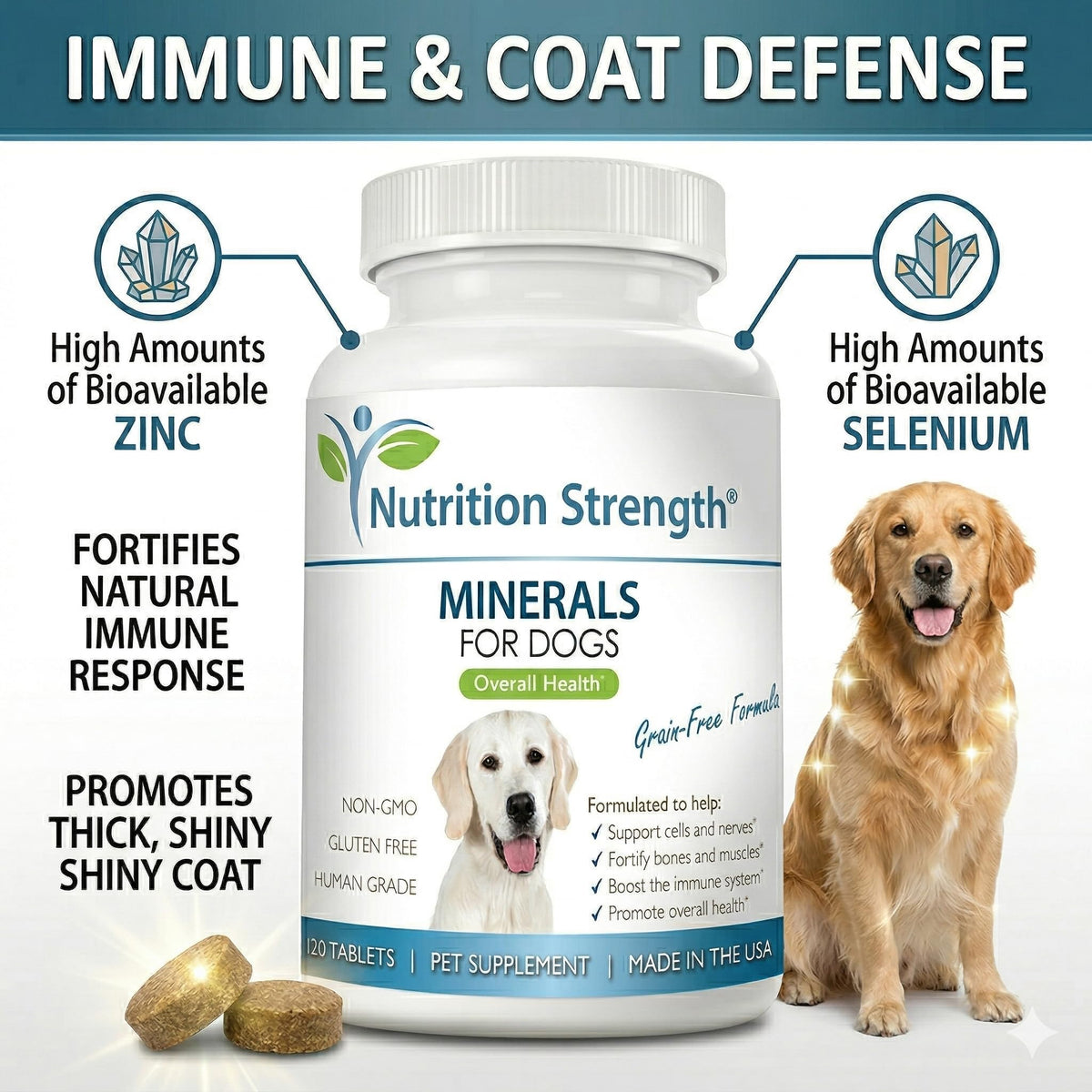 Dog Minerals & Electrolytes 120 Tablets F998380