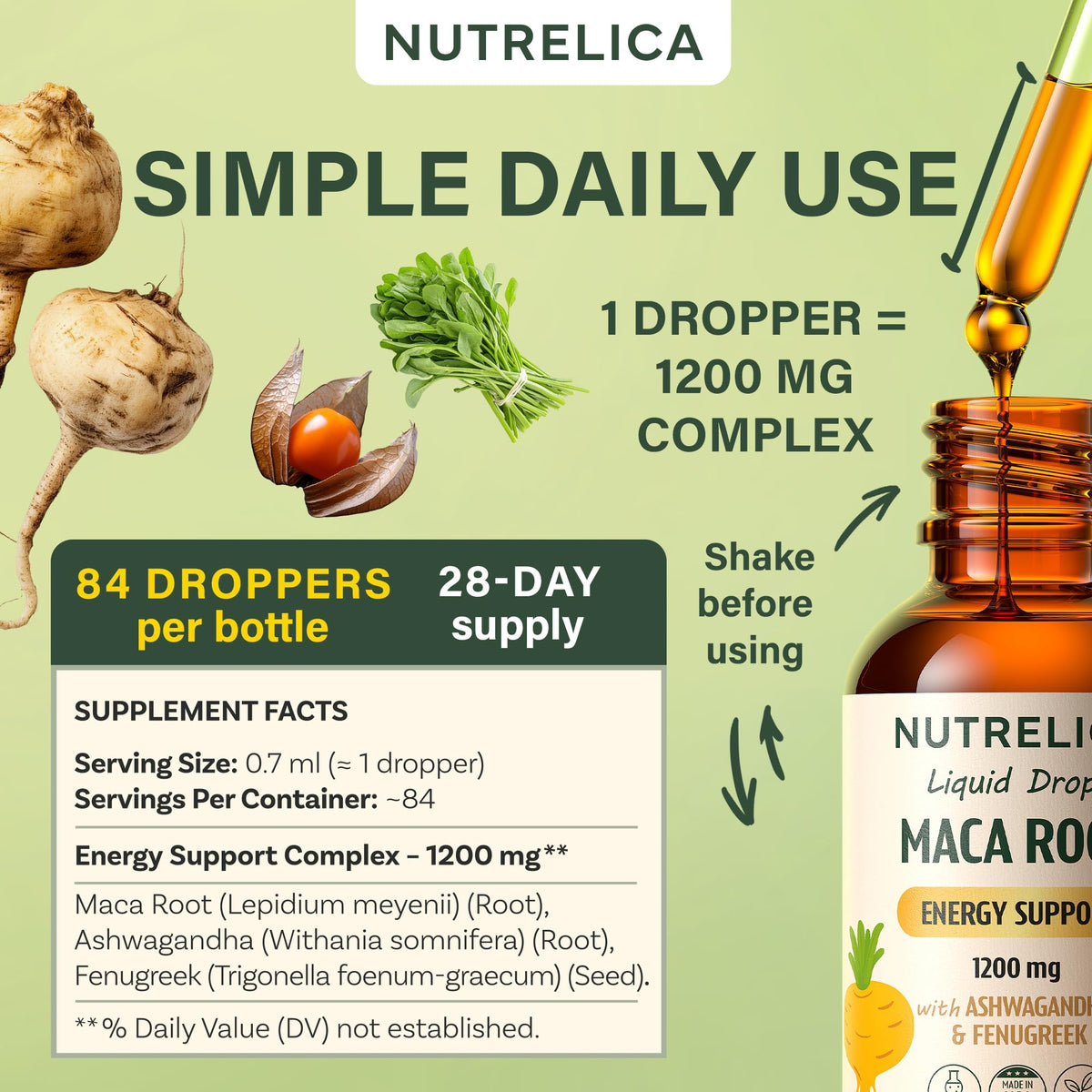 Maca Root with Ashwagandha & Fenugreek 1200mg Vegan H557