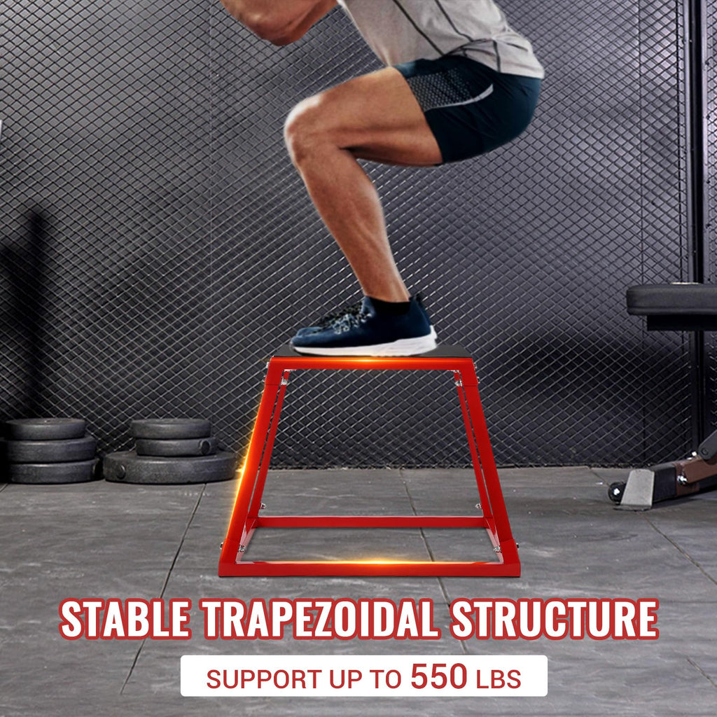 Adjustable Steel Plyometric Jump Box Set Y958943