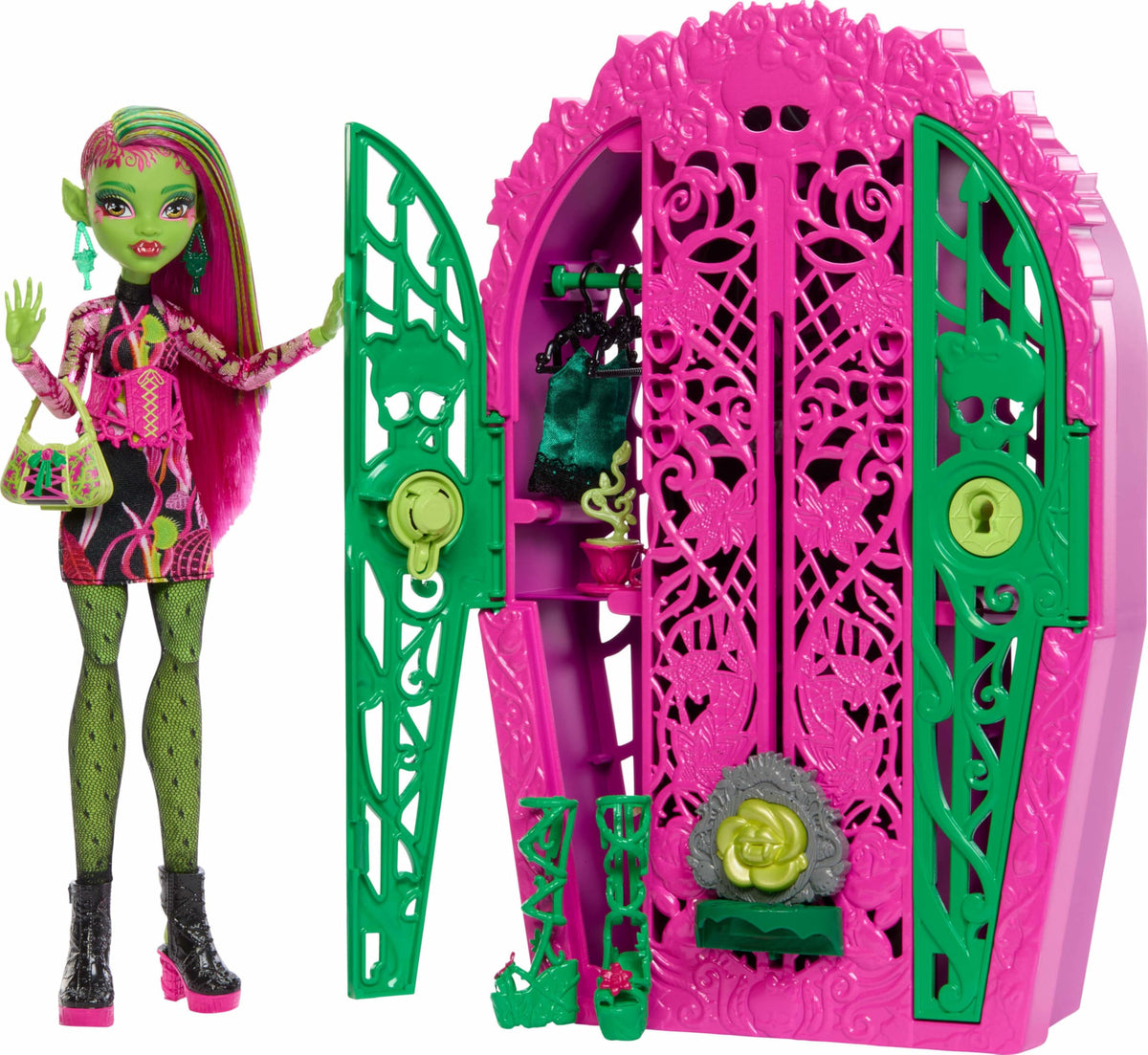 Doll & Accessories Set with Closet W9191