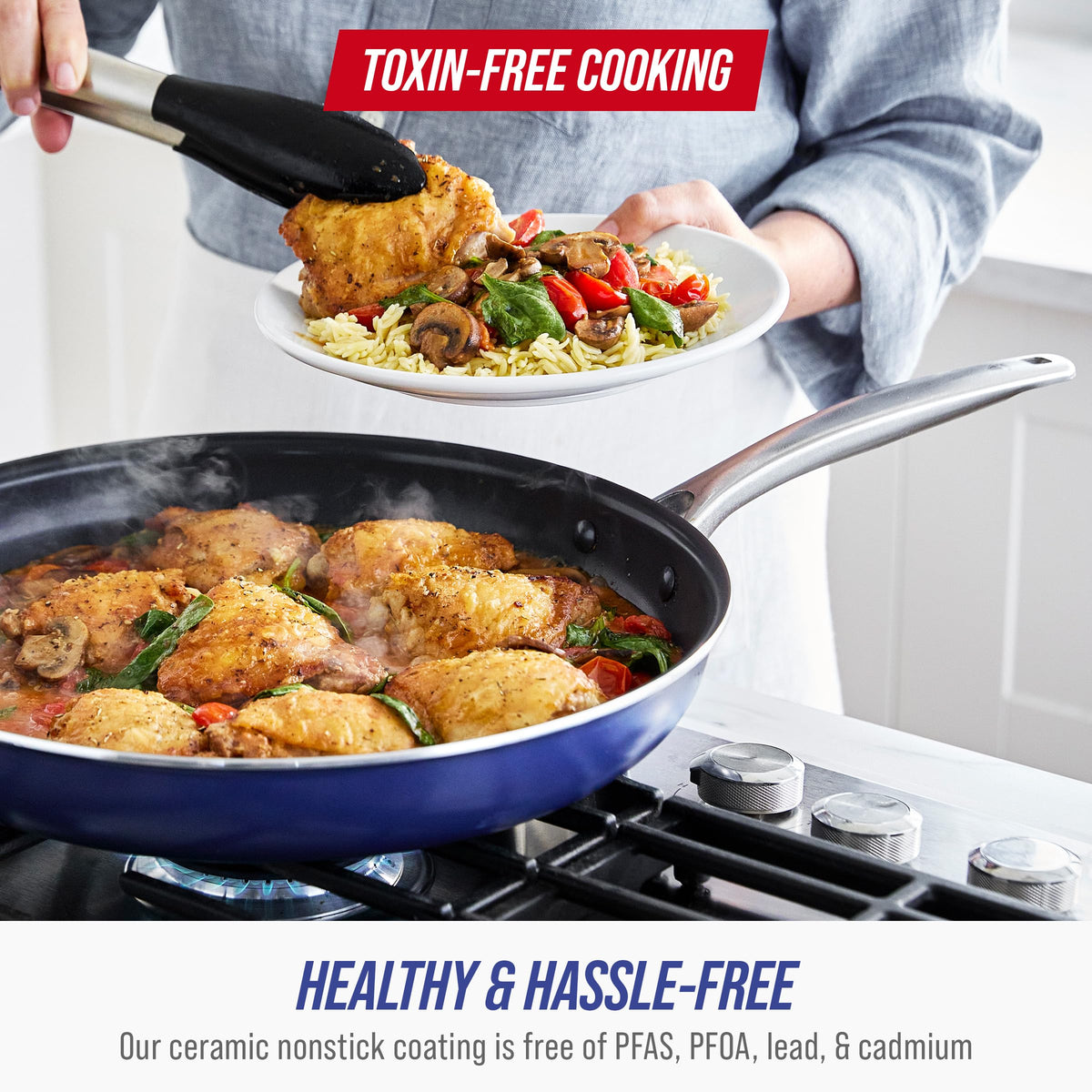 12 Piece Nonstick Ceramic Cookware Set W556