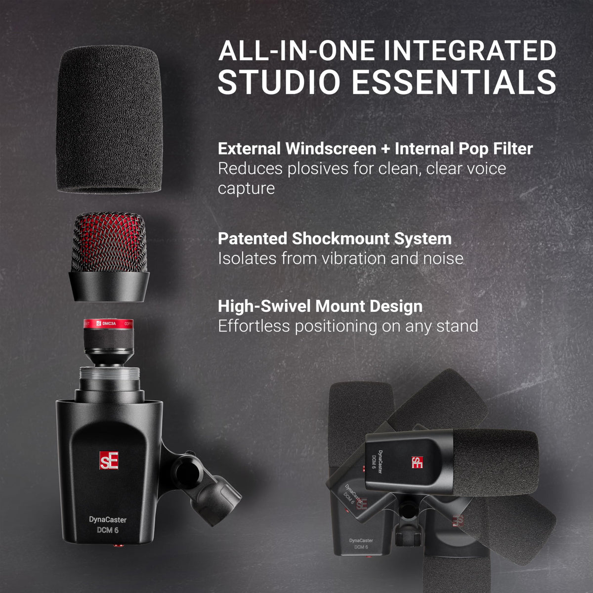 XLR Dynamic Microphone with Shockmount & Pop Filter Q490878