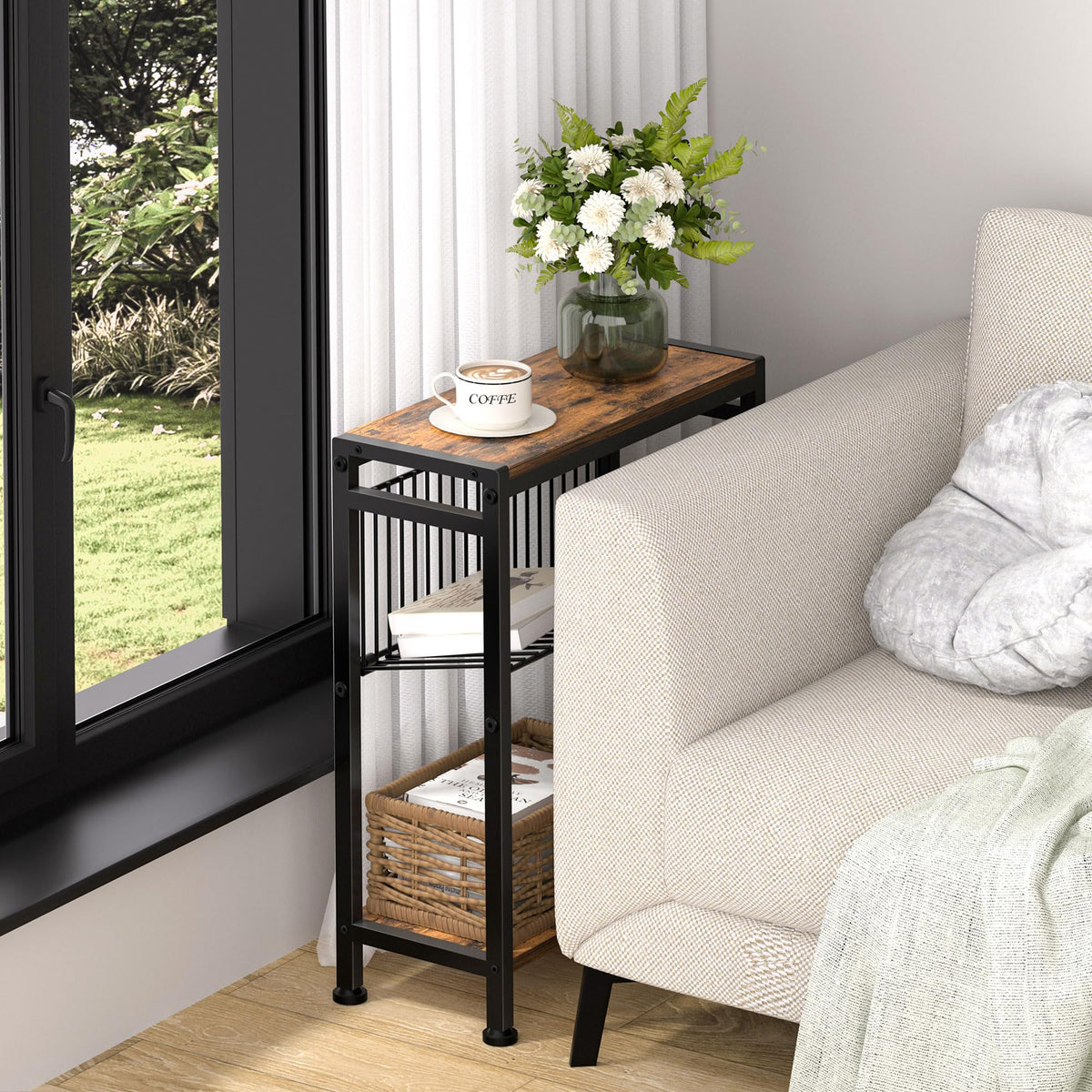 3-Tier Narrow Side Table Set of 2 B70180