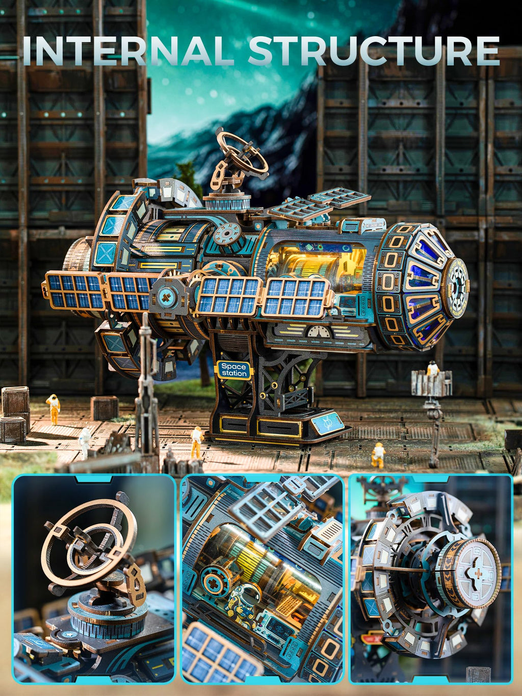 511-Piece 3D Puzzle Mechanical Model Kit with Lights, Music & Motor O7393